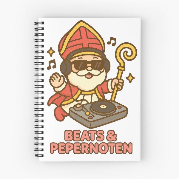 Item preview, DJ Sint – Beats & Pepernoten – Kawaii Sinterklaas Illustratie designed and sold by snoezelstudio.
