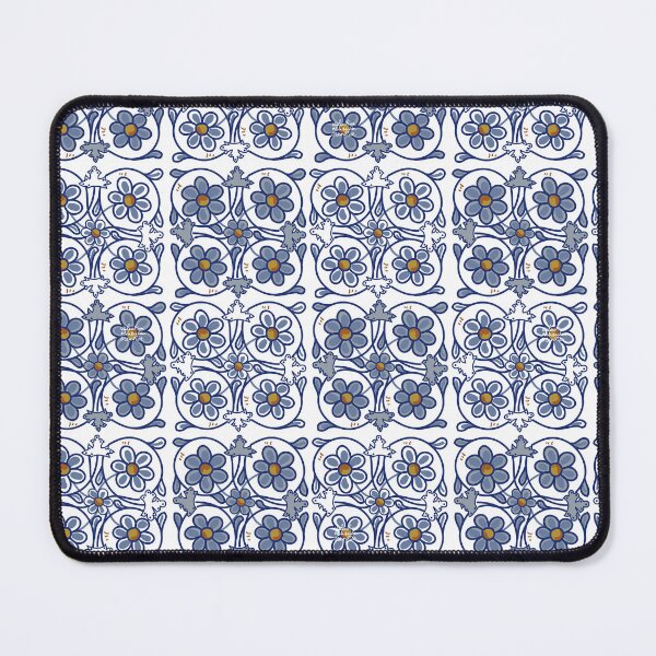Item preview, Blue ceramic flowers designed and sold by ValentinaAssenza.