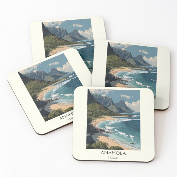 Item preview, Anahola Kauai Coastal View Art Print designed and sold by TuncGK.