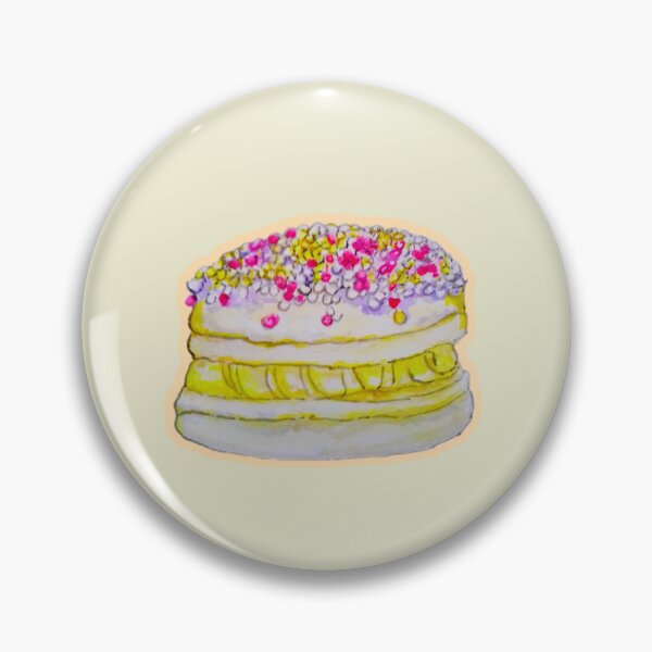 Item preview, Macaron with sprinkles watercolor food illustration art designed and sold by happiartworks .