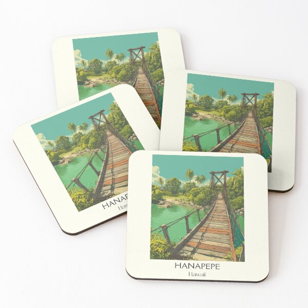 Item preview, Hanapepe Kauai Swinging Bridge Art Print designed and sold by TuncGK.