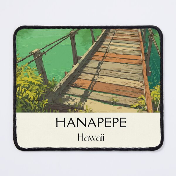 Item preview, Hanapepe Kauai Swinging Bridge Art Print designed and sold by TuncGK.