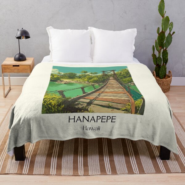 Item preview, Hanapepe Kauai Swinging Bridge Art Print designed and sold by TuncGK.