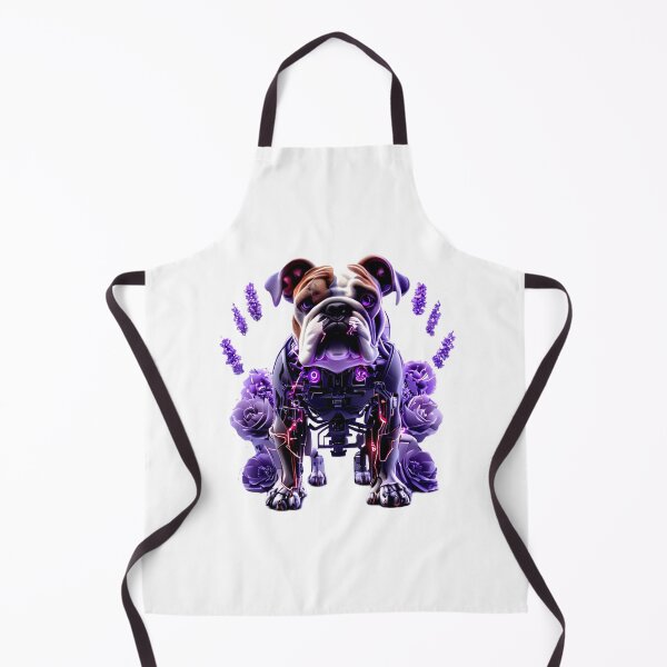 Item preview, Cybernetic Bulldog with Floral Fusion | Futuristic Dog and Nature Art designed and sold by Naturalite19.