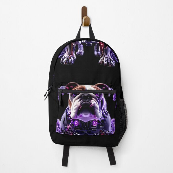 Item preview, Cybernetic Bulldog with Floral Fusion | Futuristic Dog and Nature Art designed and sold by Naturalite19.