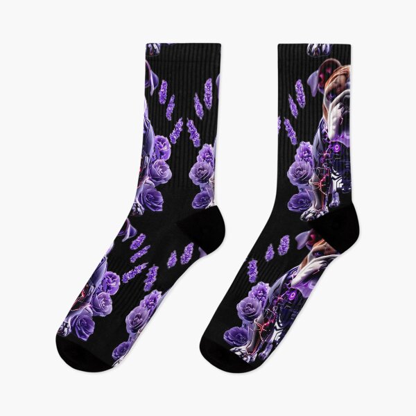 Item preview, Cybernetic Bulldog with Floral Fusion | Futuristic Dog and Nature Art designed and sold by Naturalite19.