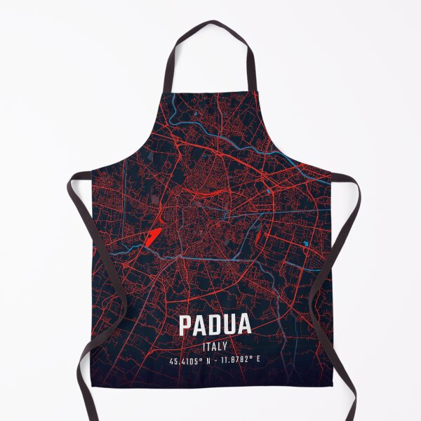 Item preview, Padua Red & Blue Minimalist Map designed and sold by HomeLivingCo.