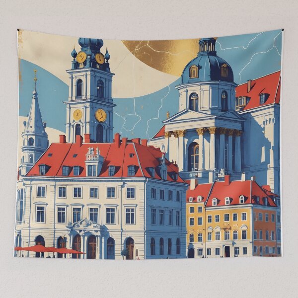 Item preview, Upplands Vaesby Sweden 1950s Vintage Travel Tourism designed and sold by TravelersGems.