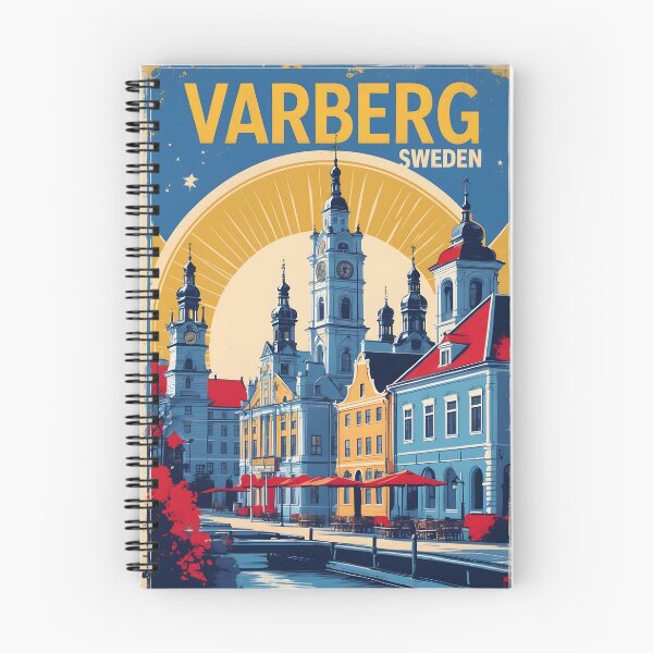 Item preview, Varberg Sweden 1950s Vintage Travel Tourism designed and sold by TravelersGems.