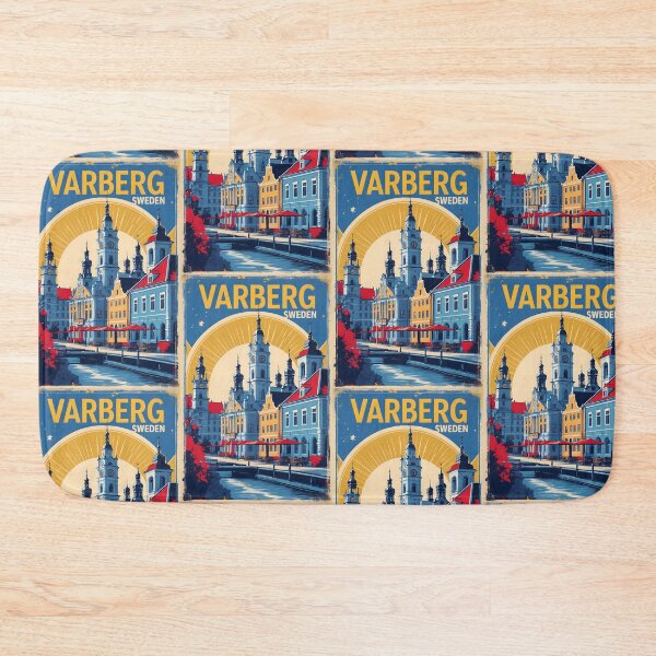 Item preview, Varberg Sweden 1950s Vintage Travel Tourism designed and sold by TravelersGems.