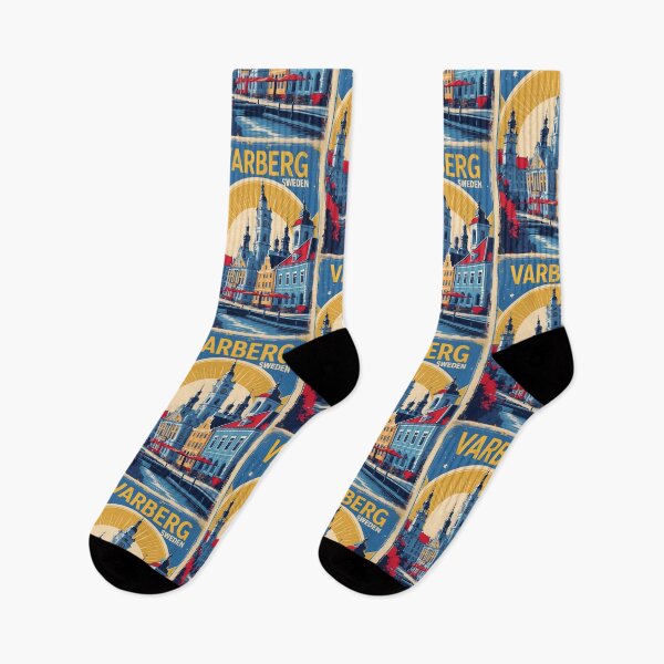 Item preview, Varberg Sweden 1950s Vintage Travel Tourism designed and sold by TravelersGems.