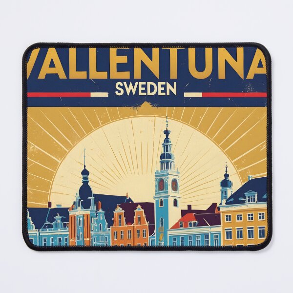 Item preview, Vallentuna Sweden 1950s Vintage Travel Tourism designed and sold by TravelersGems.