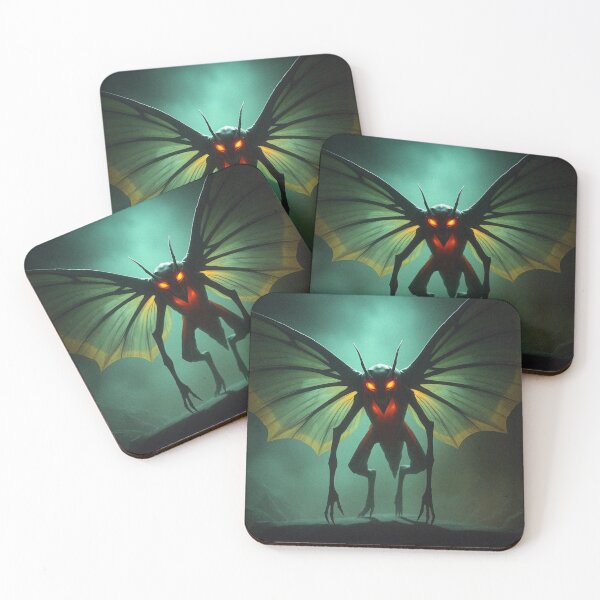 Item preview, Mothman cryptid painting designed and sold by Vintage Designs +.