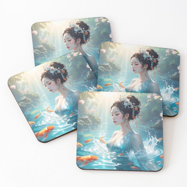 Item preview, Kami of Lotus and Koi designed and sold by Schoenenwald — Art Japonais, Zen & Nature.