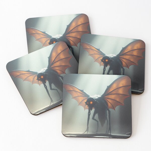 Item preview, Mothman cryptid painting designed and sold by Vintage Designs +.