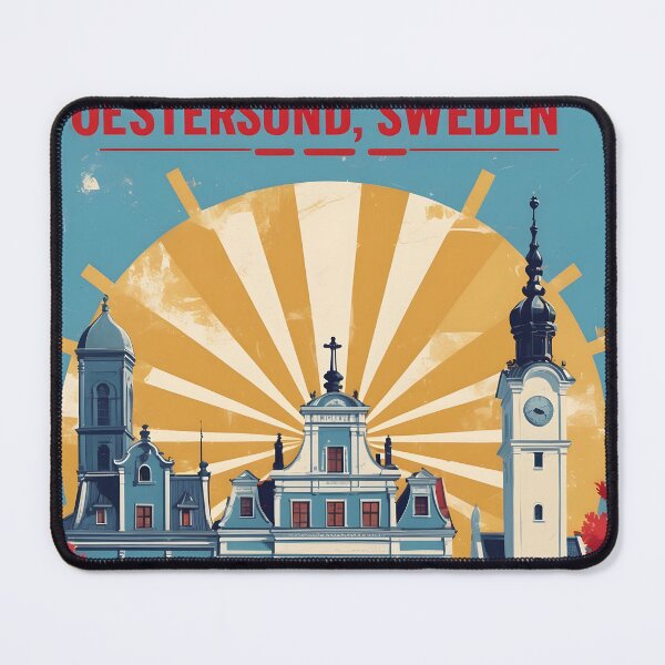 Item preview, Oestersund Sweden 1950s Vintage Travel Tourism designed and sold by TravelersGems.