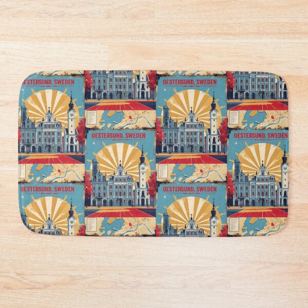 Item preview, Oestersund Sweden 1950s Vintage Travel Tourism designed and sold by TravelersGems.
