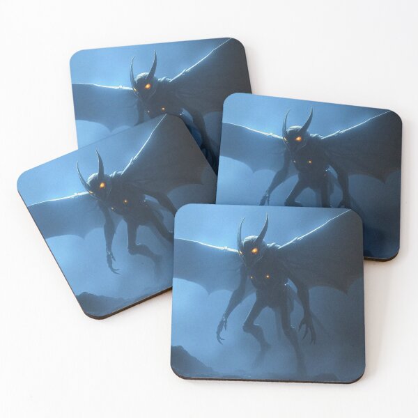 Item preview, Mothman cryptid painting designed and sold by Vintage Designs +.