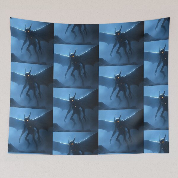 Item preview, Mothman cryptid painting designed and sold by Vintage Designs +.