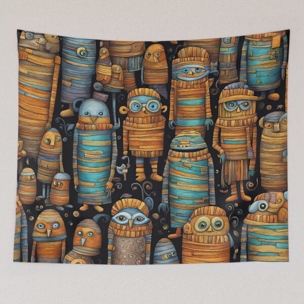 Item preview, Pensioners dressed as a Mummies for Halloween designed and sold by Colin Bentham.