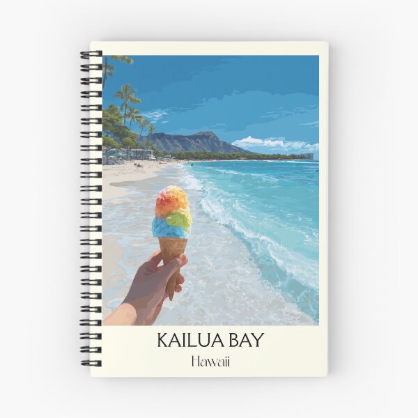 Item preview, Kailua Bay Oahu Shave Ice | Hawaii Beach Art Print designed and sold by TuncGK.