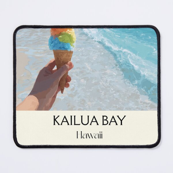 Item preview, Kailua Bay Oahu Shave Ice | Hawaii Beach Art Print designed and sold by TuncGK.