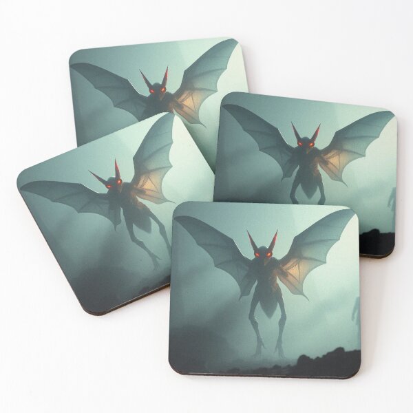 Item preview, Mothman cryptid painting designed and sold by Vintage Designs +.
