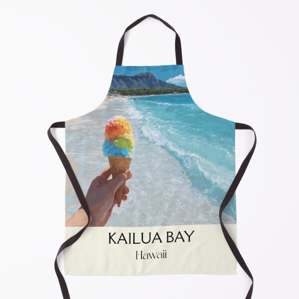 Item preview, Kailua Bay Oahu Shave Ice | Hawaii Beach Art Print designed and sold by TuncGK.