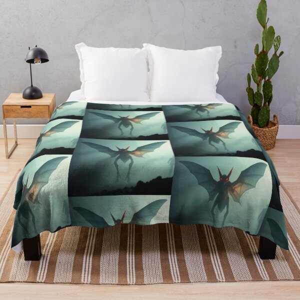 Item preview, Mothman cryptid painting designed and sold by Vintage Designs +.