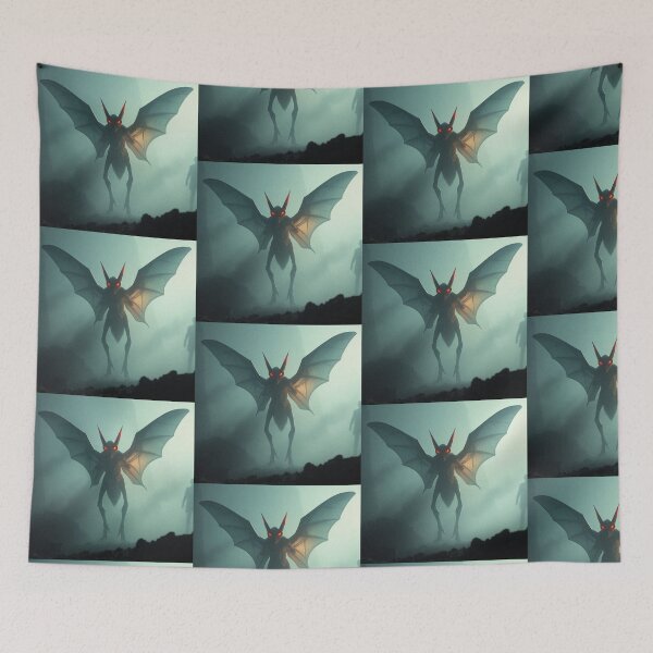 Item preview, Mothman cryptid painting designed and sold by Vintage Designs +.