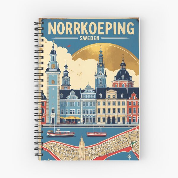 Item preview, Norrkoeping Sweden 1950s Vintage Travel Tourism designed and sold by TravelersGems.
