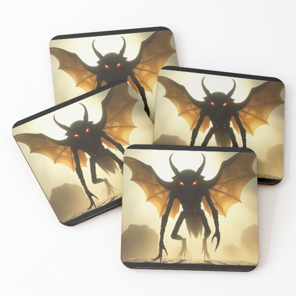 Item preview, Mothman cryptid painting designed and sold by Vintage Designs +.