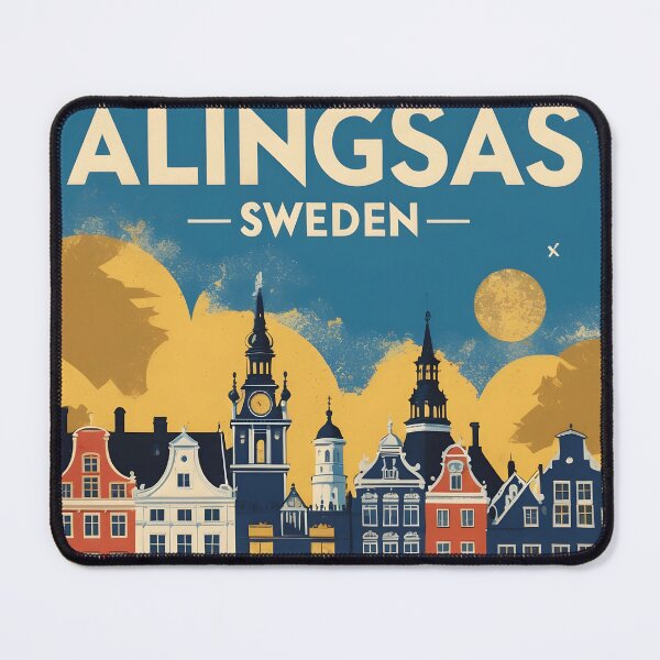 Item preview, Alingsas Sweden 1950s Vintage Travel Tourism designed and sold by TravelersGems.