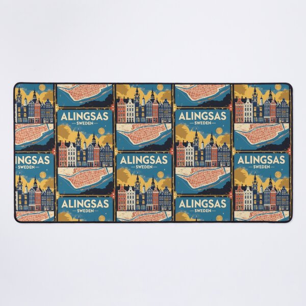 Item preview, Alingsas Sweden 1950s Vintage Travel Tourism designed and sold by TravelersGems.