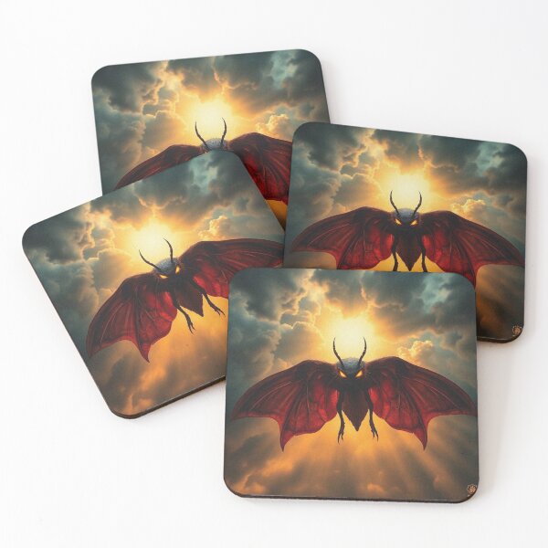 Item preview, Mothman cryptid painting designed and sold by Vintage Designs +.