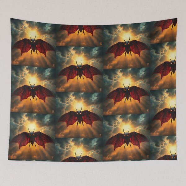 Item preview, Mothman cryptid painting designed and sold by Vintage Designs +.