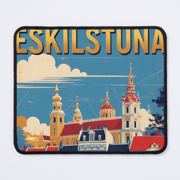 Item preview, Eskilstuna Sweden 1950s Vintage Travel Tourism designed and sold by TravelersGems.