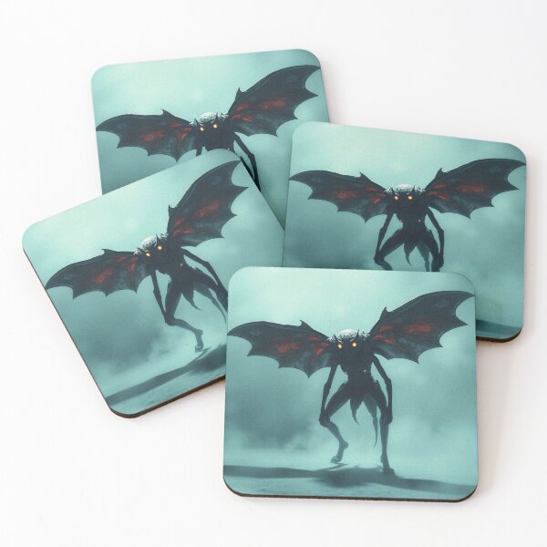 Item preview, Mothman cryptid painting designed and sold by Vintage Designs +.