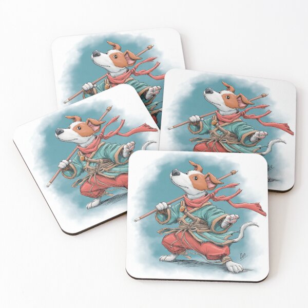 Item preview, [Martial Pets] Kung Fu Dog Puppy Warrior Illustration designed and sold by DTDSEverything.