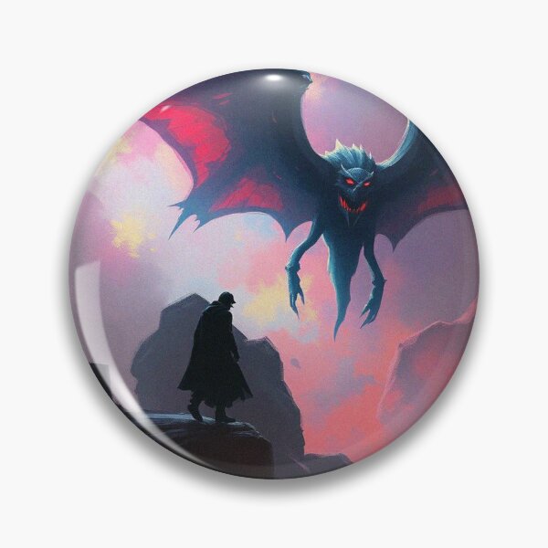 Item preview, Mothman cryptid painting designed and sold by Vintage Designs +.
