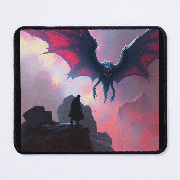 Item preview, Mothman cryptid painting designed and sold by Vintage Designs +.