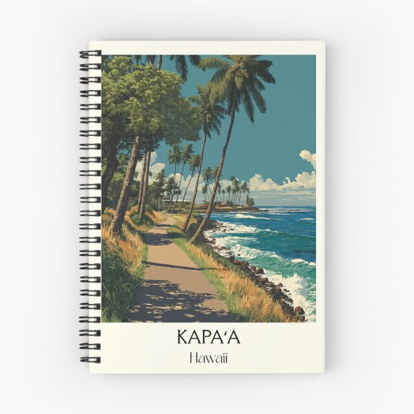 Item preview, Kapaa Kauai Coastal Bike Path | Hawaii Ocean Art Print designed and sold by TuncGK.