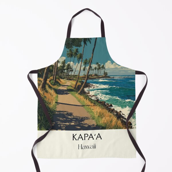 Item preview, Kapaa Kauai Coastal Bike Path | Hawaii Ocean Art Print designed and sold by TuncGK.