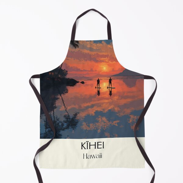 Item preview, Kihei Maui Sunset Paddleboarding | Hawaii Ocean Art designed and sold by TuncGK.