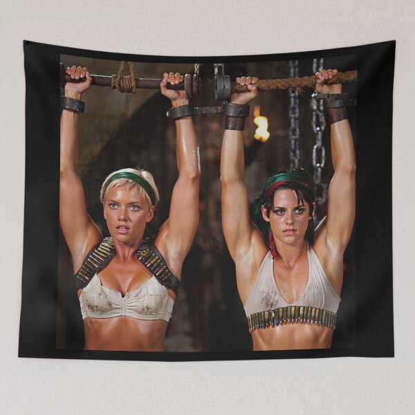 Item preview, Two captive fantasy post apocalyptic warrior women art photo designed and sold by Vintage Designs +.