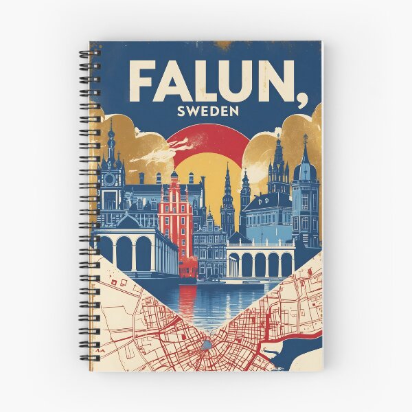 Item preview, Falun Sweden 1950s Vintage Travel Tourism designed and sold by TravelersGems.