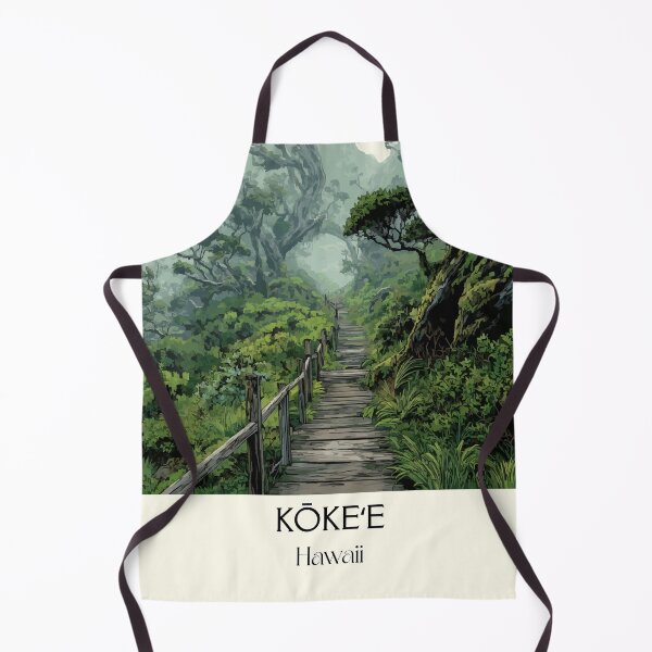 Item preview, Kokee Kauai Misty Forest Trail | Hawaii Hiking Art Print designed and sold by TuncGK.
