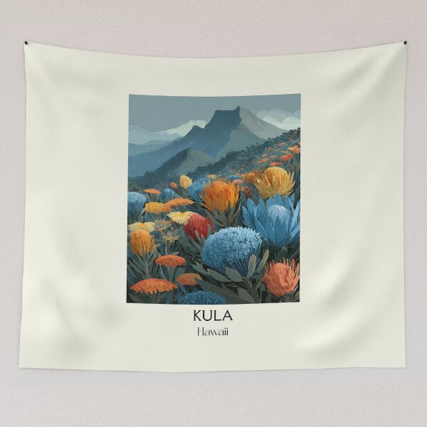 Item preview, Kula Maui Upcountry Flowers | Hawaii Botanical Art designed and sold by TuncGK.