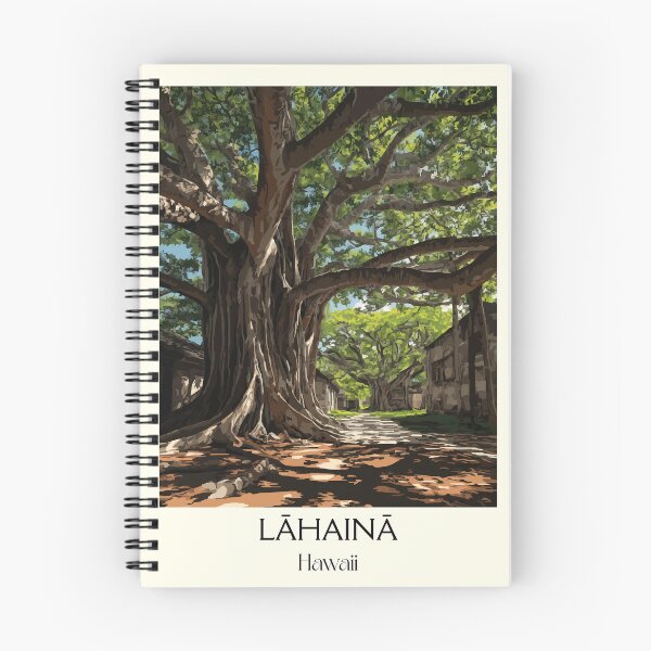 Item preview, Lahaina Maui Banyan Tree | Hawaii Historic Town Art designed and sold by TuncGK.