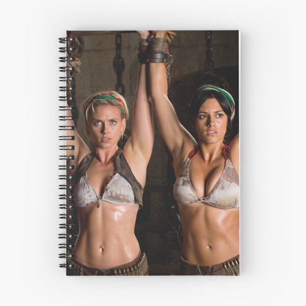 Item preview, Two captive fantasy post apocalyptic warrior women art photo designed and sold by Vintage Designs +.